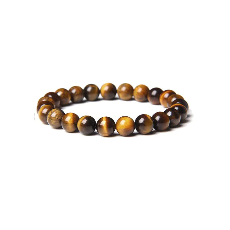 Tiger Eye & Agate Beaded Stretch Bracelet