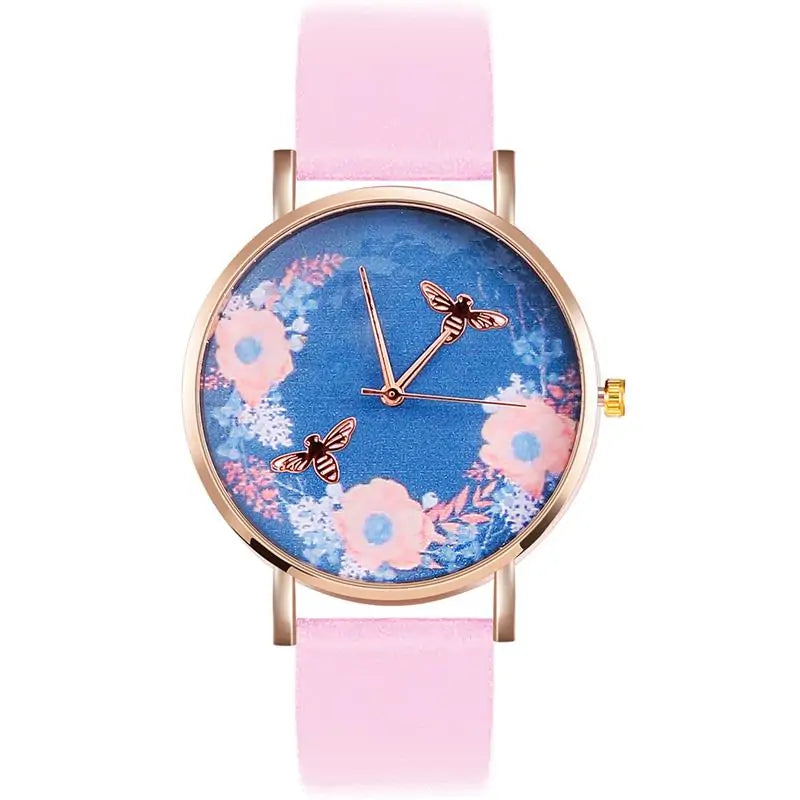 Blue Floral Bee Watch