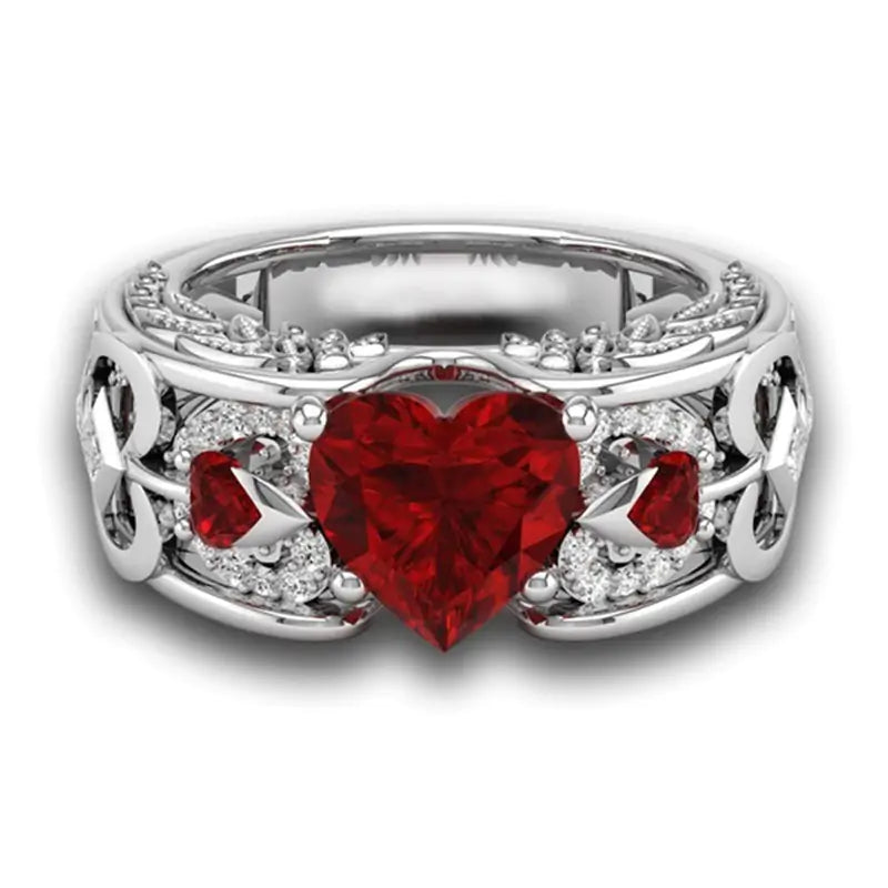 Red Love Heart Ring