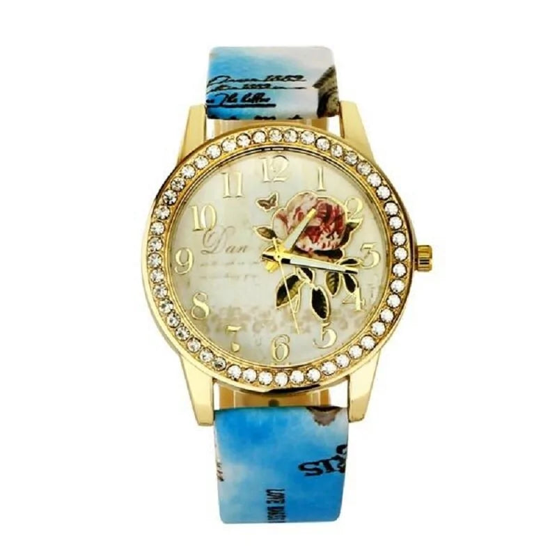 Reloj Floral con CZ