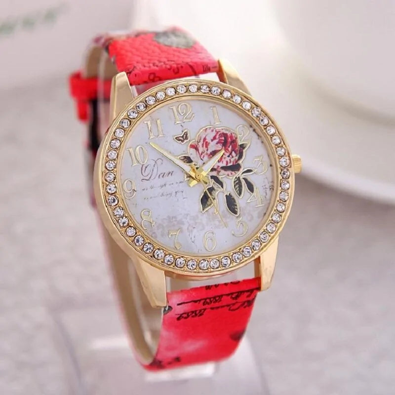 Reloj Floral con CZ