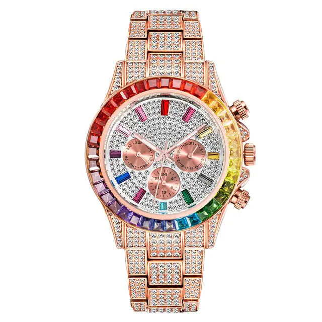 Reloj Diamante Arcoíris