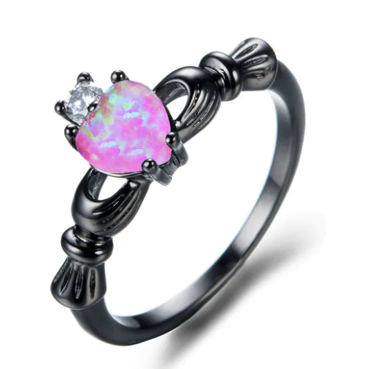 Anillo Corazón de Ópalo de Fuego