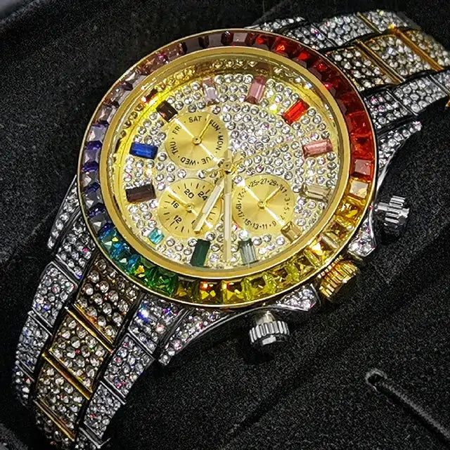 Reloj Diamante Arcoíris