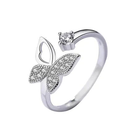 Anillo de Mariposa de Plata