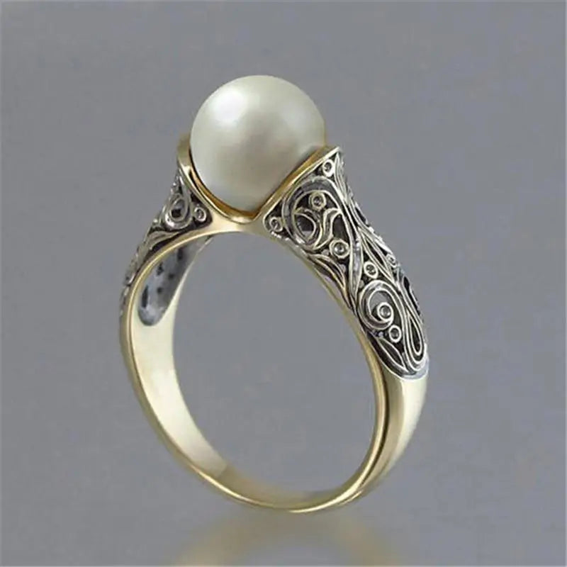 Anillo Elegante de Perla Natural