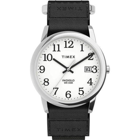 Timex Reloj para Hombre Easy Reader 35mm Negro/Plateado/Blanco/E/35mm