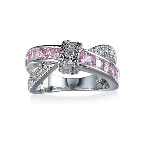 Anillo You Cross My Mind con Cristales de Diamante en 3 Colores Encantadores