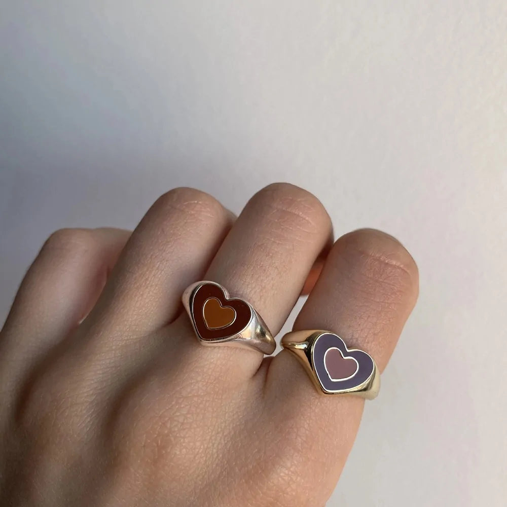 Anillo Creativo en Forma de Corazón de Amor