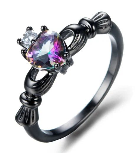 Anillo Corazón de Ópalo de Fuego