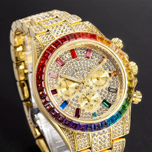 Reloj Diamante Arcoíris