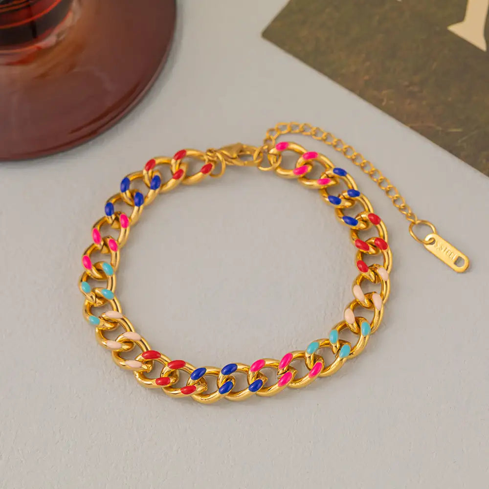 Pulsera de Acero de Titanio Geométrica