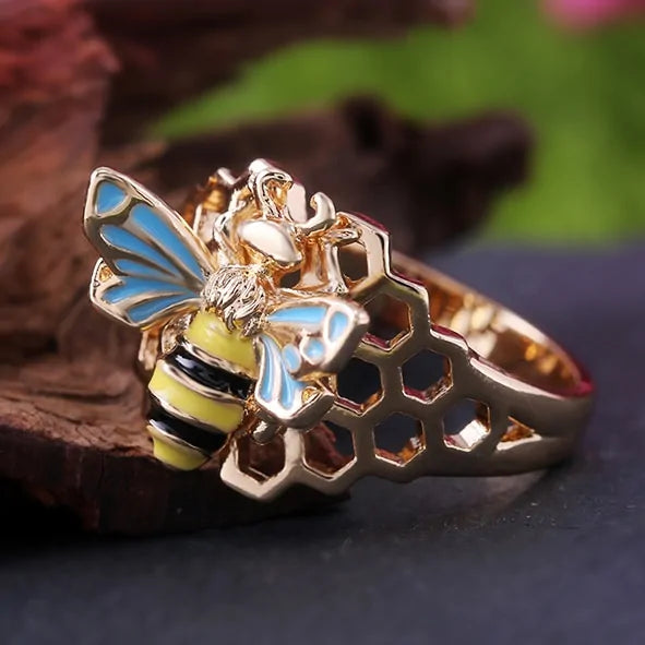 Anillo Mega Panal de Abeja