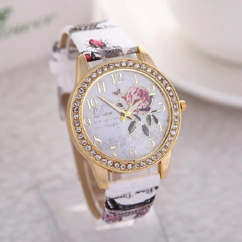 Reloj Floral con CZ