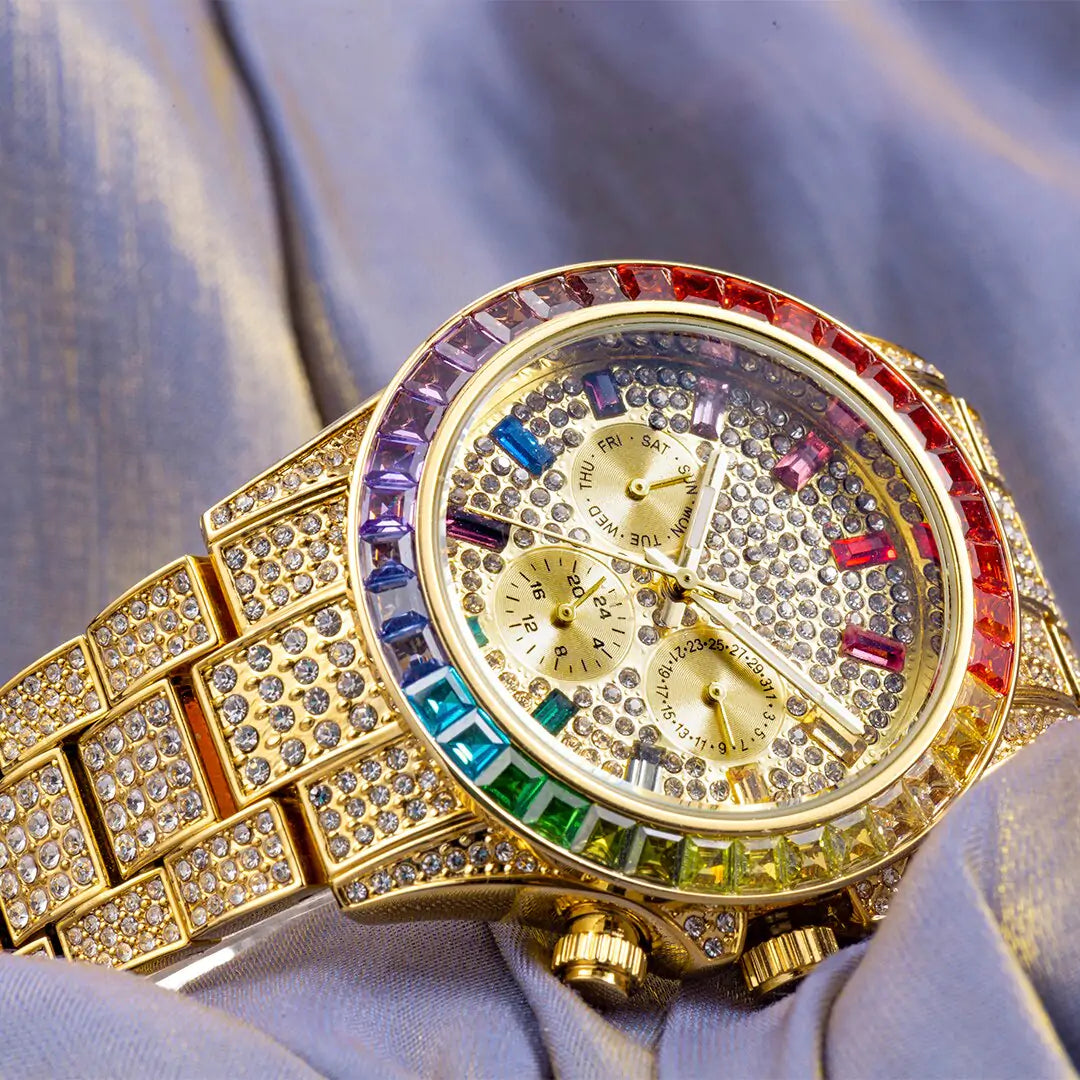 Reloj Diamante Arcoíris