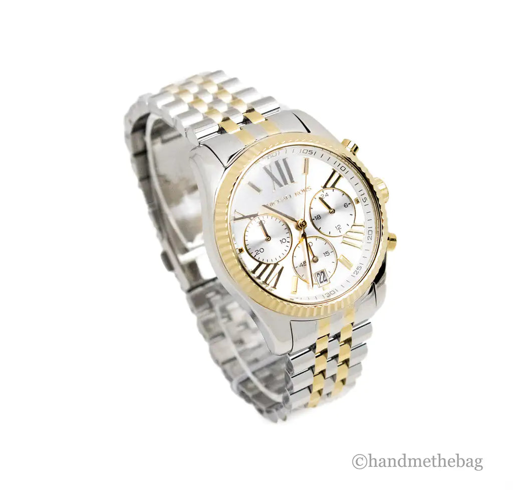 Reloj Michael Kors (MK5955) Lexington Cronógrafo de Acero Inoxidable en Tono Plateado y Dorado